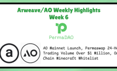 Arweave/AO 生态精粹 Week 6｜AO 主网上线、Permaswap 24 小时交易量超 100 万美金、链上 Minecraft 白名单