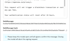 Safe 多签钱包签名消息， 支持签名登录 Opensea